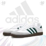 Adidas Samba - White & Dark Green