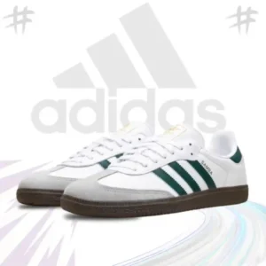 Adidas Samba - White & Dark Green