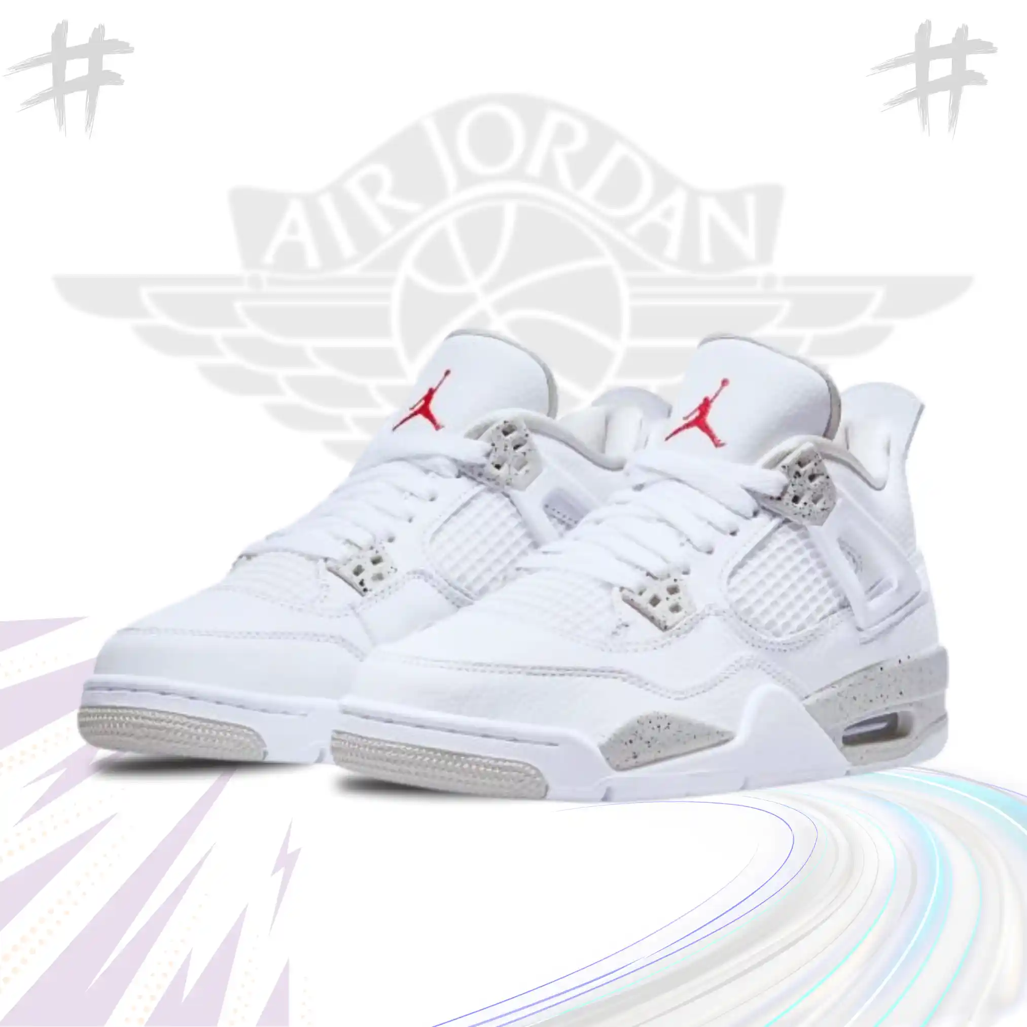 Air Jordan 4 Retro - White Oreo Air Jordan 4 Retro