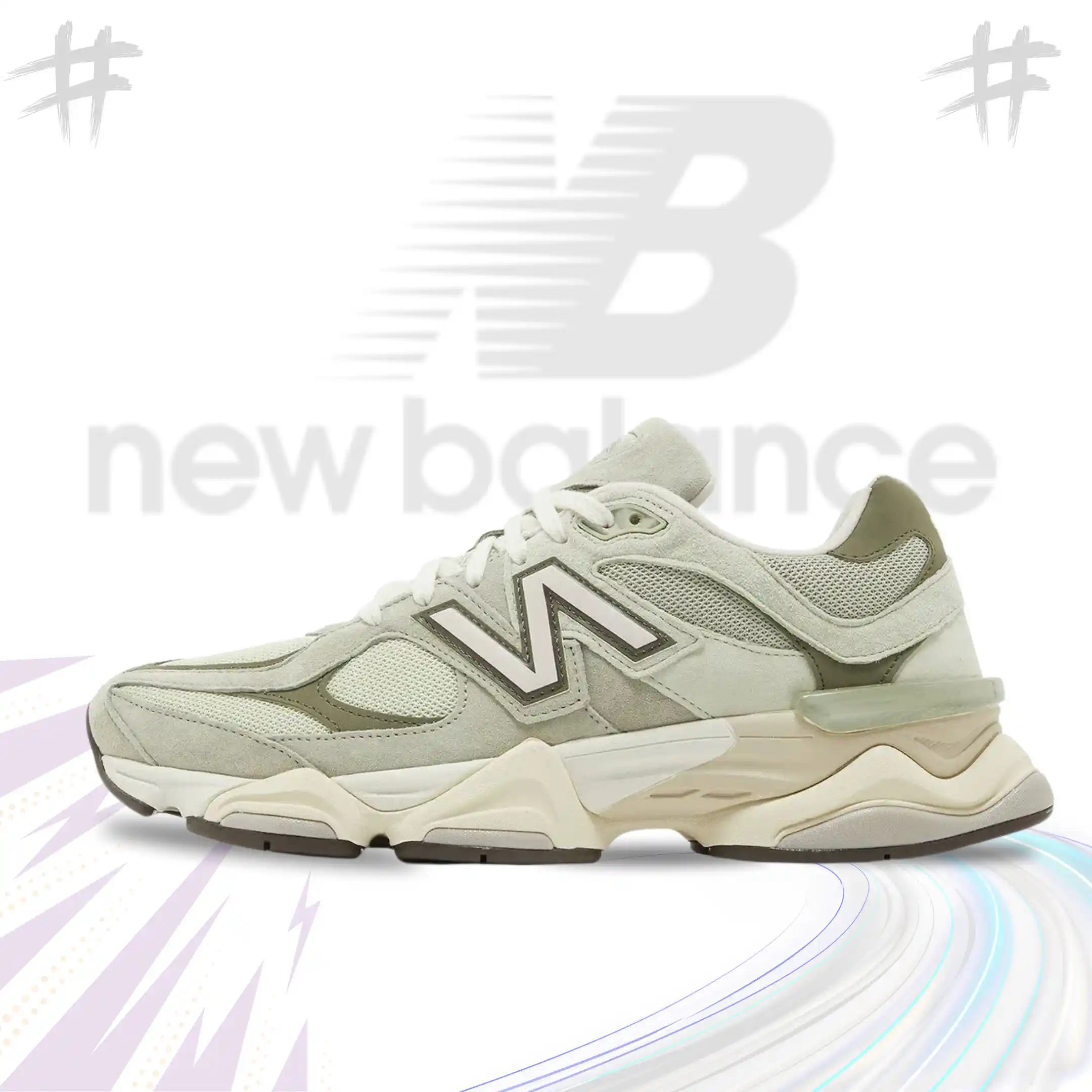 New Balance 9060 - Mint & Green New Balance 9060